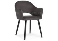 Стул Апри микровелюр графитовый / черный глянец