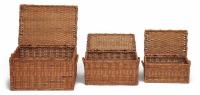 Сундук Secret De Maison Bonanza (набор из 3 штук)  натуральный ротанг, 40*25*20/48*32*25/55*40*30 см, Коньяк. Фото №1