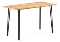 Стол деревянный Денвер Лофт 120 25 мм дуб вотан / черный матовый фото Стол деревянный Денвер Лофт 120 25 мм дуб вотан / черный матовый