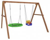 Качели детские Р911-16, коричневый