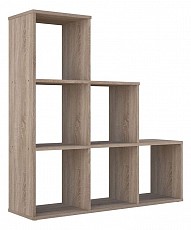 Стеллаж Polini Home Smart, древесина коричневая светлая дуб. Фото