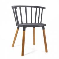 Стул Сен-Тропе черно-серый