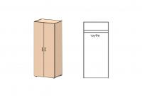 Гардероб гл. 622 мм с задней стенкой ДСП 18мм, широкий Европа Лайт