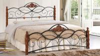 Кровать CANZONA дерево гевея/металл, 120*200 см (middle bed), красный дуб/черный фото Кровать CANZONA дерево гевея/металл, 120*200 см (middle bed), красный дуб/черный. Фото №1