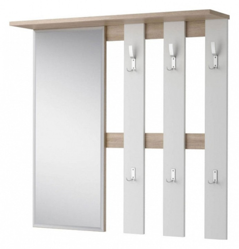 Лофт-2 СТЛ.117.03 Вешалка с зеркалом Дуб сонома/Белый. Фото №1