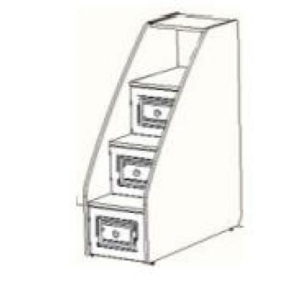 Тумба-лестница с 3-мя ящиками АЙС. Фото