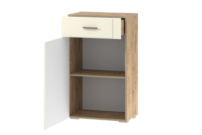 Тумба для обуви Livorno НМ 040.65 (фасад левый), Софт Панакота, Дуб Бунратти. Фото