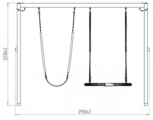 Качели детские Р911-23, коричневый. Фото №9