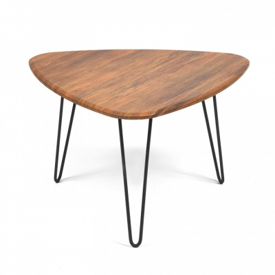 Стол журнальный SODUS МДФ/металл, 70*73*45 см, Дуб Американский (ножки черные) фото Стол журнальный SODUS МДФ/металл, 70*73*45 см, Дуб Американский (ножки черные). Фото