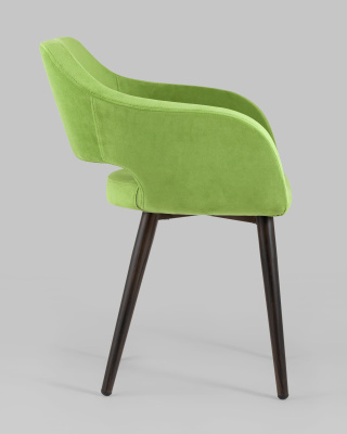 Стул с подлокотниками Саймон велюр травяной фото Стул с подлокотниками Саймон велюр травяной. Фото