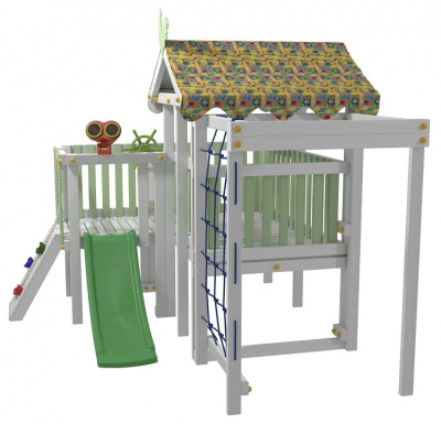 Комплекс игровой ДК9Б, бирюзовый, серый. Фото
