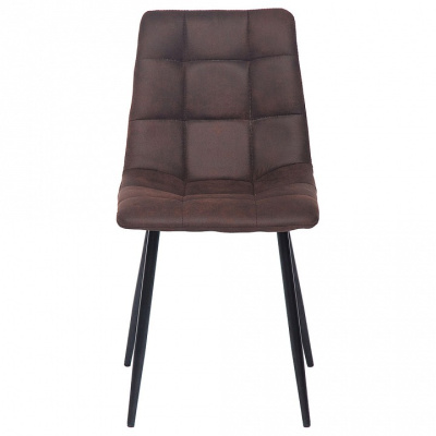 Стул  CHILLY (mod. 7094) металл,ткань наппа, 46 х 54 х 89 х 50 см, темно-коричневый/черный (Поставляется только по 4 шт). Фото №2