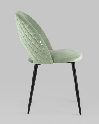 Стул Меган велюр с ромбами фисташковый фото Стул Меган велюр с ромбами фисташковый. Фото №4