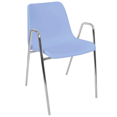 Стул Vicenza-4 высокие ножки с подлокотниками хром. Фото №2