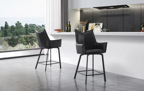 Полубарный стул SOHO черный. Фото №10