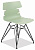 Стул HANSEN (mod. 622N) пластик/металл, 51х47х80 см, высота до сиденья 45 см, фисташковый/черный (поставляется по 4 шт)