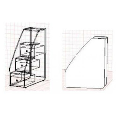 Тумба-лестница с 3-мя ящиками АЙС. Фото