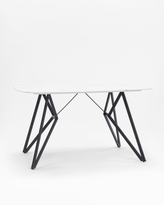 Стол обеденный Денвер 140*90 белый стеклянный. Фото №3