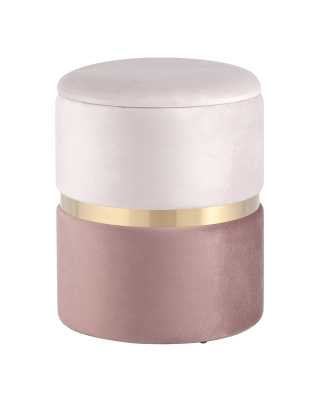 Пуф Кэрри с ящиком велюр розовый фото Пуф Кэрри с ящиком велюр розовый. Фото №2