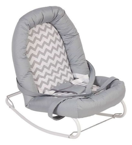 Шезлонг детский Polini kids Зигзаг, серый. Фото №1