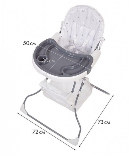 Стул для кормления Polini Kids 252, белый. Фото №9