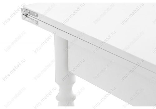 Стол деревянный Брентон с ящиком белый глянец. Фото №8