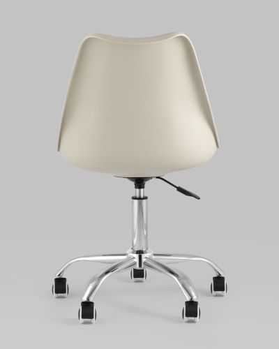 Стул офисный BLOK NEW пластиковый бежевый. Фото №6