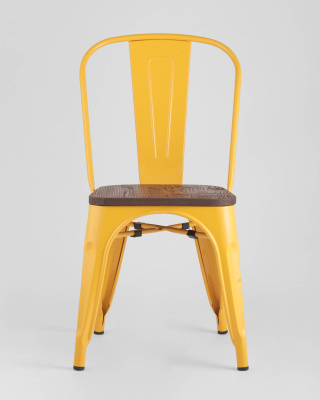 Стул TOLIX WOOD желтый. Фото