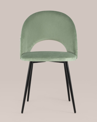 Стул Меган велюр с ромбами фисташковый фото Стул Меган велюр с ромбами фисташковый. Фото №5