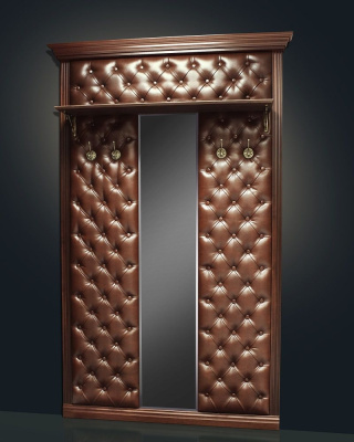 Вешалка с 4 крючками с зеркалом и полкой Б5.10-4 фото Вешалка с 4 крючками с зеркалом и полкой Б5.10-4. Фото №2