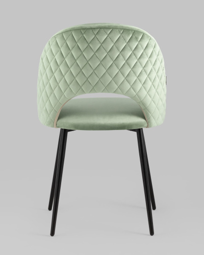 Стул Меган велюр с ромбами фисташковый. Фото №6