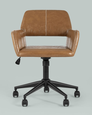 Кресло компьютерное Филиус экокожа коричневый. Фото №5