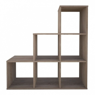 Стеллаж Polini Home Smart, древесина коричневая светлая дуб. Фото