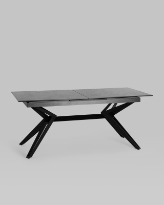 Стол обеденный Олимпия раскладной 180-230*90 керамика темная. Фото