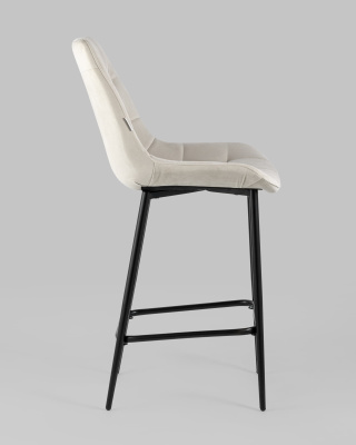 Стул полубарный Флекс велюр бежевый. Фото