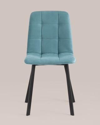 Стул Oliver Square велюр пыльно-голубой. Фото