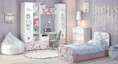 Стол письменный Малибу,древесина коричневая светлая ясень. Фото