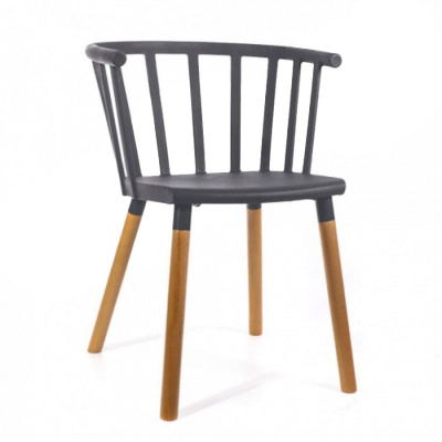 Стул Сен-Тропе черно-серый. Фото