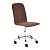 Кресло офисное Rio (флок/кож/зам , коричневый/бежевый)
