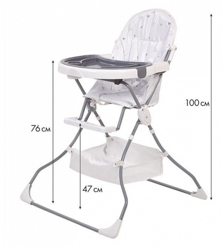 Стул для кормления Polini Kids 252, белый. Фото №12