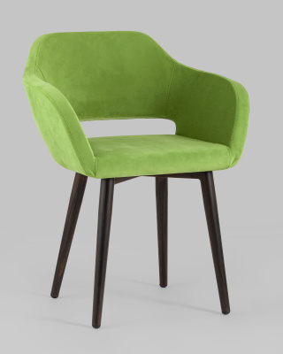 Стул с подлокотниками Саймон велюр травяной фото Стул с подлокотниками Саймон велюр травяной. Фото