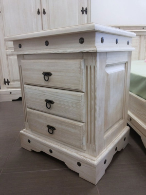 Тумба прикроватная Викинг 02 (браширование). Фото №2