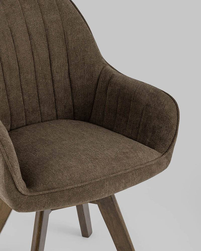 Стул вращающийся MANS коричневый 2 шт.. Фото №9