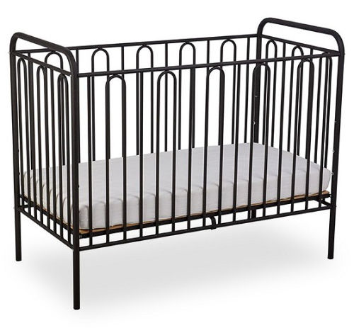 Кроватка Polini Kids Vintage 110, черный. Фото №1