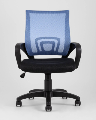 Кресло офисное TopChairs Simple голубое. Фото №4