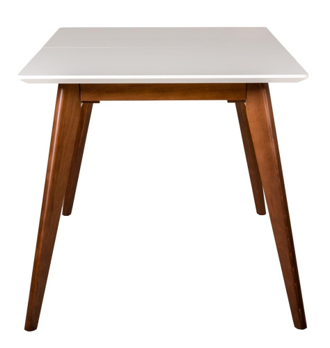 Стол Лунд раскладной 120-160 ОРЕХ-Белый. Фото №7