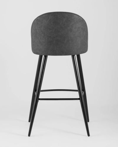 Стул барный Лион темно-серая экокожа. Фото №6
