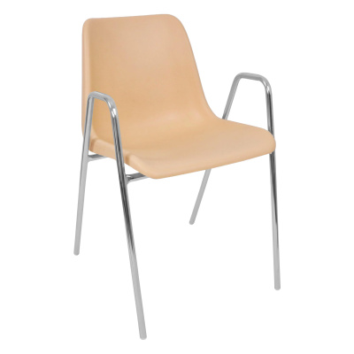 Стул Vicenza-4 высокие ножки с подлокотниками хром. Фото №3