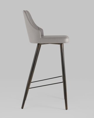 Стул барный Коналл экокожа серый. Фото