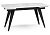Стол стеклянный Элис 140(200)х80 белый / черный